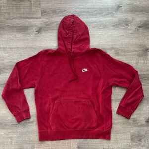 Nike Men's Red Hoodie (TALL)
